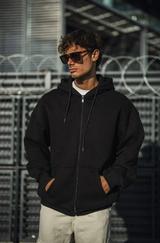 Oversize Tam Fermuarlı Uzun Kol Hırka