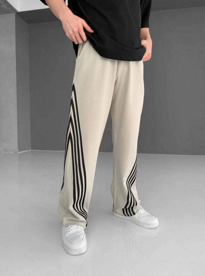 Iki Iplik Kumaş Şeritli Alt Eşofman