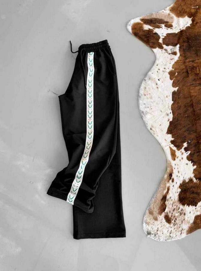 Iki Iplik Kumaş Şeritli Alt Eşofman