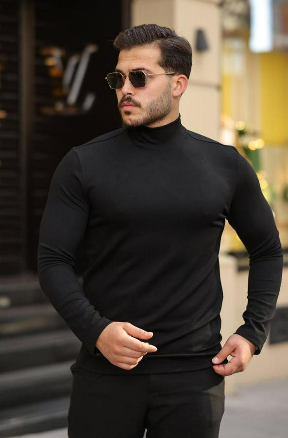 Balıkçı Yaka Modal Kumaş Esnek Kazak