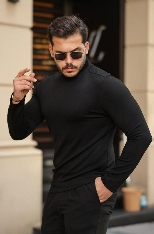 Balıkçı Yaka Modal Kumaş Esnek Kazak