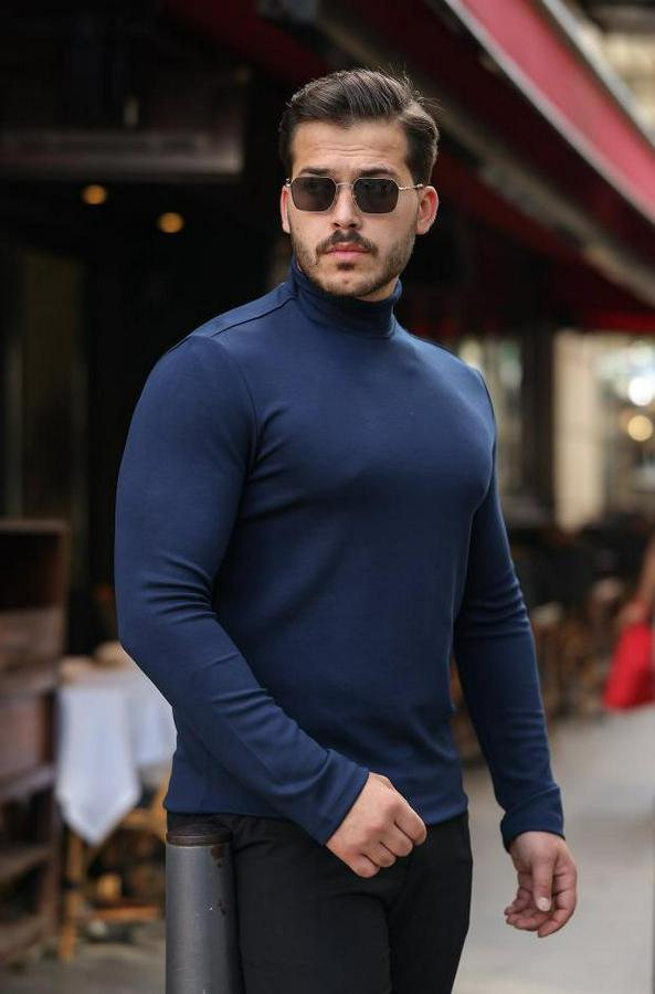 Balıkçı Yaka Modal Kumaş Esnek Kazak
