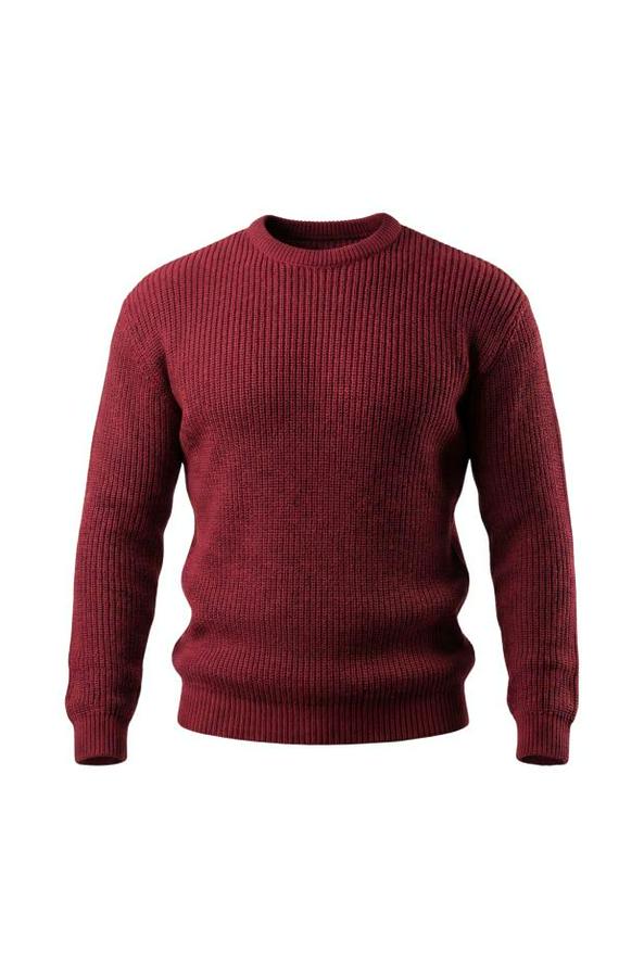 Bisiklet Yaka Örme Kazak