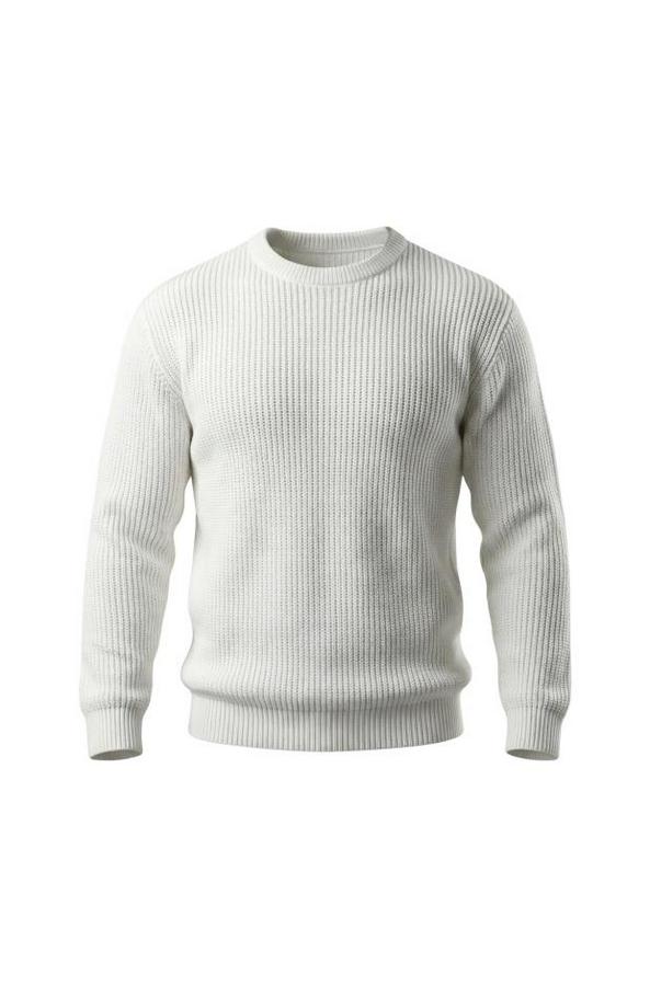 Bisiklet Yaka Örme Kazak