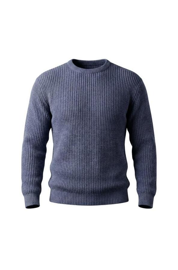 Bisiklet Yaka Örme Kazak