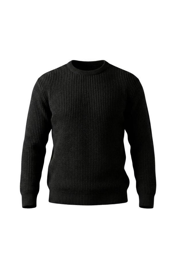 Bisiklet Yaka Örme Kazak