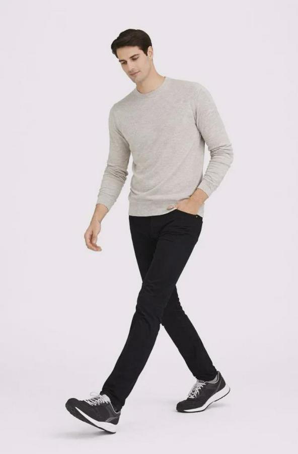 Bisiklet Yaka Triko Kazak Yumuşak Dokulu Pamuklu Ince Dokuma, Uzun Kollu Rahat Regular Kalıp