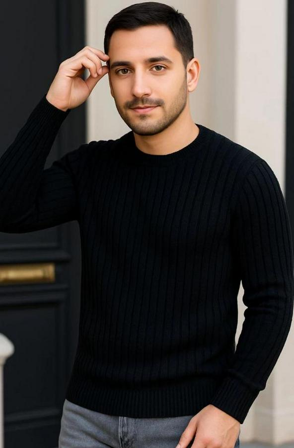 Fitilli Triko Kazak 2’li Set – Siyah