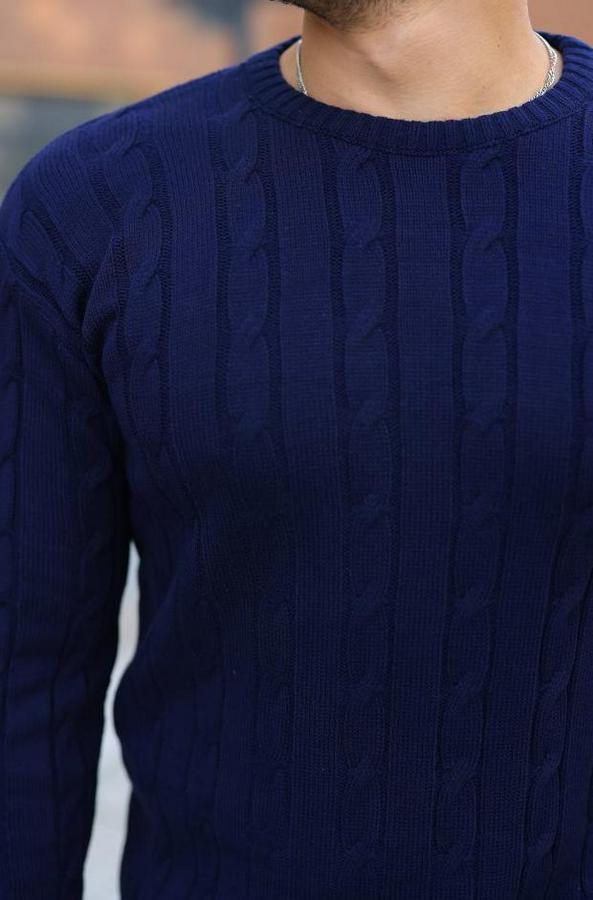 Örgü Desen Bisiklet Yaka Kazak