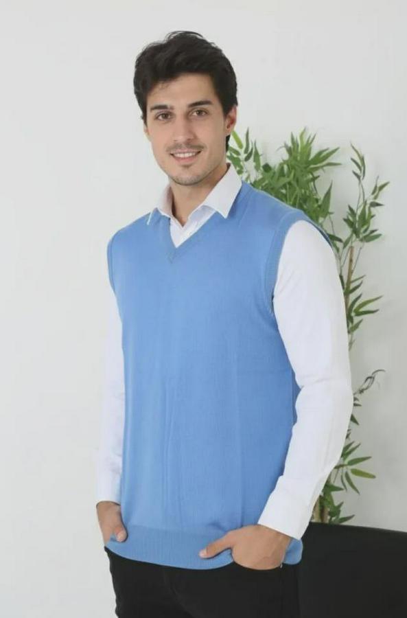 V Yaka Kolsuz Süveter Triko Kazak Yumuşak Dokulu Pamuklu Ince Dokuma Rahat Regular Kalıp