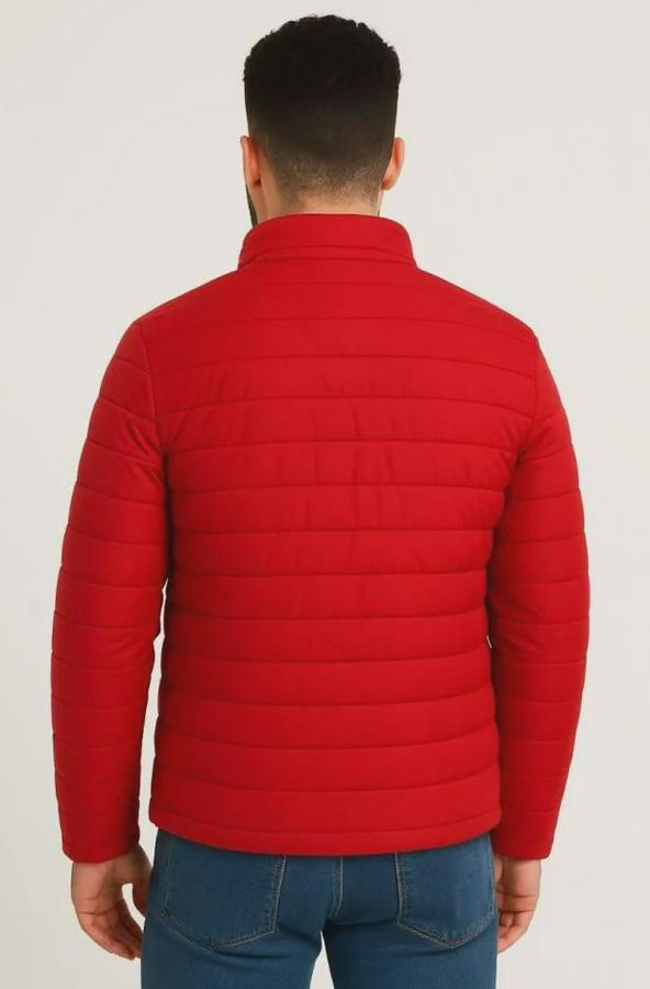 Mikro Su Itici Kapitone Baskılı Astarlı Fermuarlı Bomber Mont