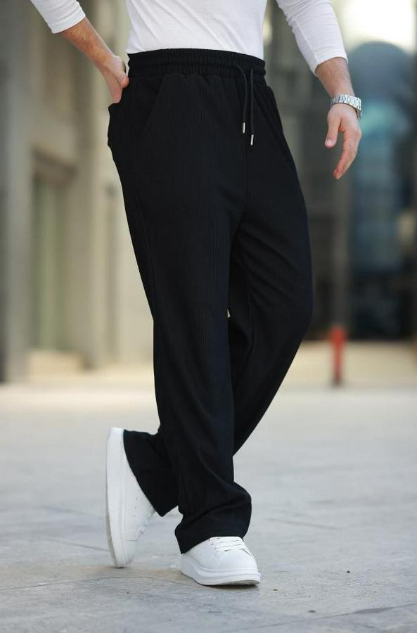 Bağcıklı Pileli Baggy Pantolon