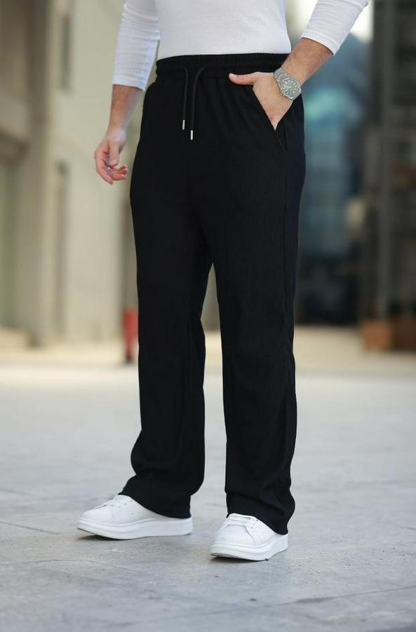Bağcıklı Pileli Baggy Pantolon