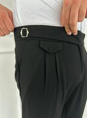 Bel Toka Detaylı Pileli Old Money Pantolon