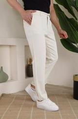 Casual Slim Fit Cord Desenli Kumaş Pantolon