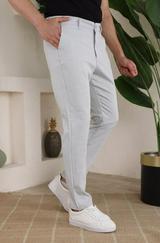 Casual Slim Fit Cord Desenli Kumaş Pantolon