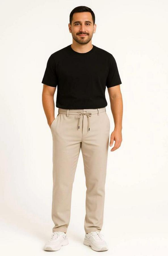 Diagonel Mikro Dokulu Cepli Pantolon