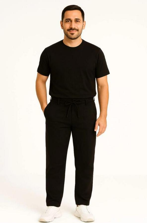 Diagonel Mikro Dokulu Cepli Pantolon