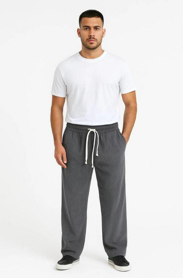 Fitilli Kadife Cepli Buggy Pantolon Oversize Rahat Kalıp