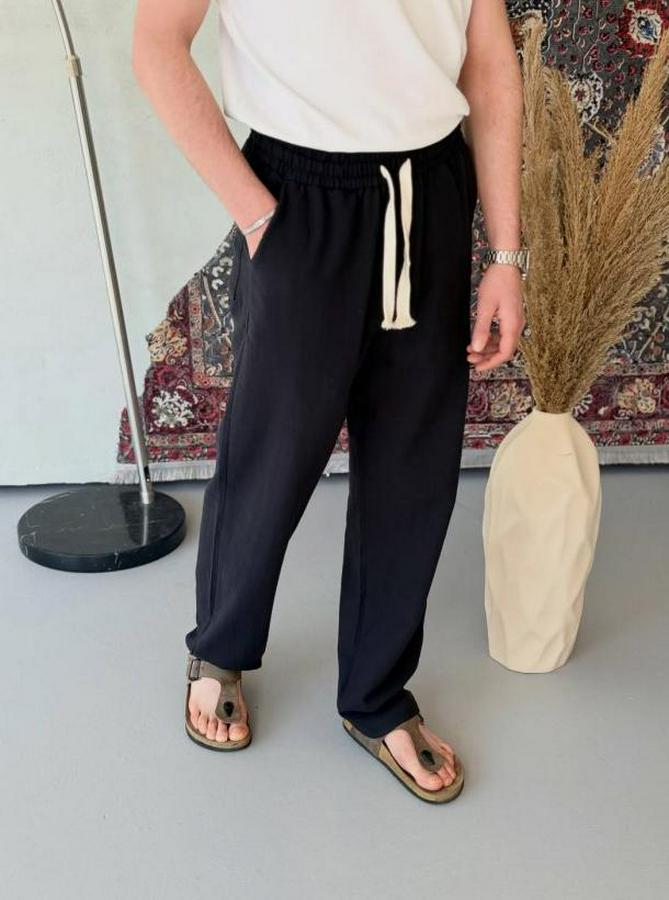 Ithal Yıkamalı Keten Pantolon