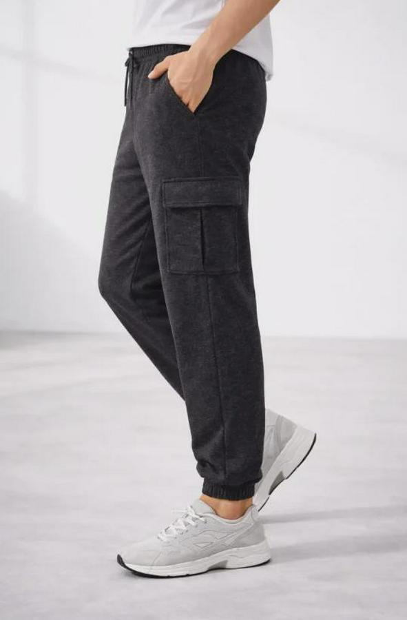 Jogger Eşofman Altı Regular Fit , Kargo Cepli, Lastikli Paça, Günlük Spor Pantolon