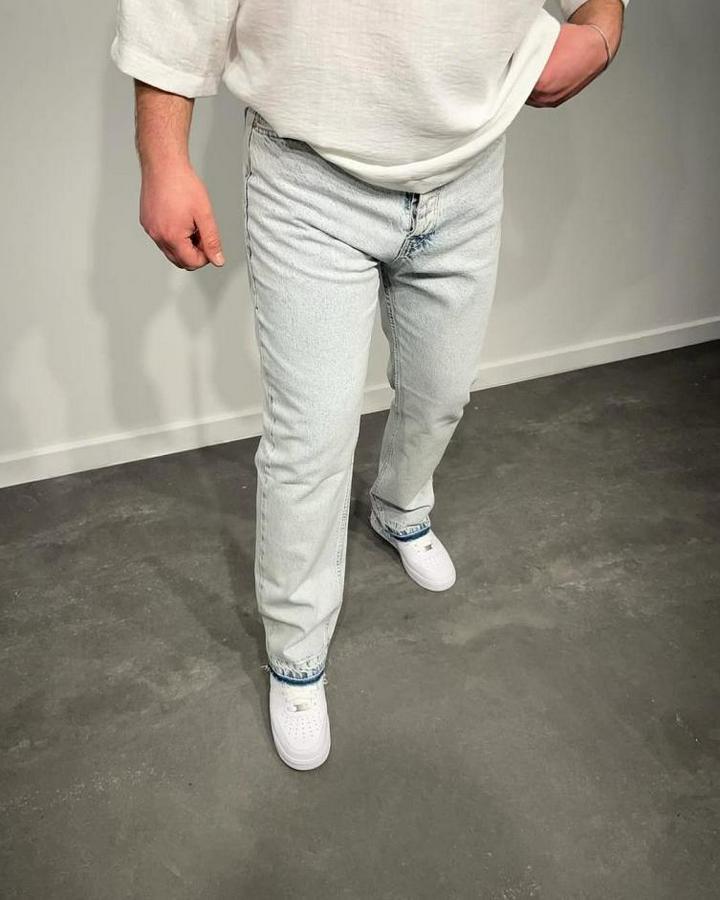 Paça Detaylı Baggy Jean