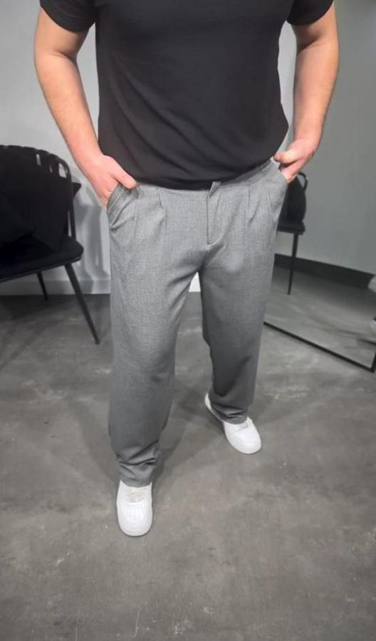 Pileli Kumaş Baggy Pantolon