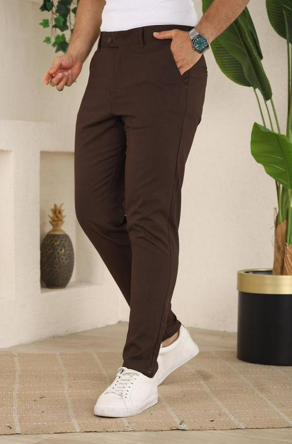 Slim Fit Likralı Bilek Boy Dilli Kumaş Pantolon
