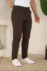 Slim Fit Likralı Bilek Boy Dilli Kumaş Pantolon