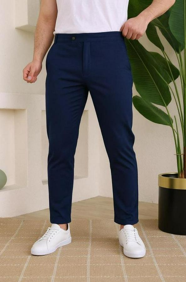 Slim Fit Likralı Bilek Boy Dilli Kumaş Pantolon