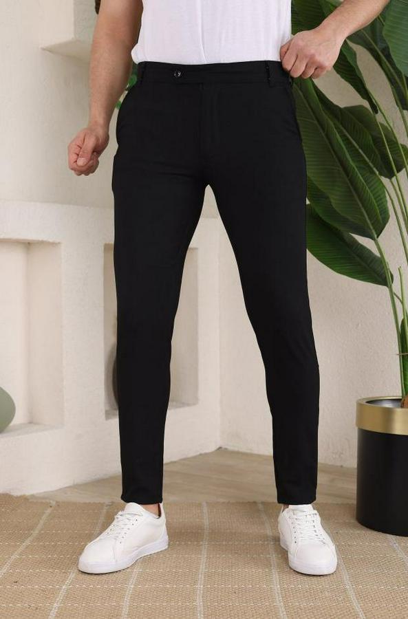 Slim Fit Likralı Bilek Boy Kumaş Pantolon
