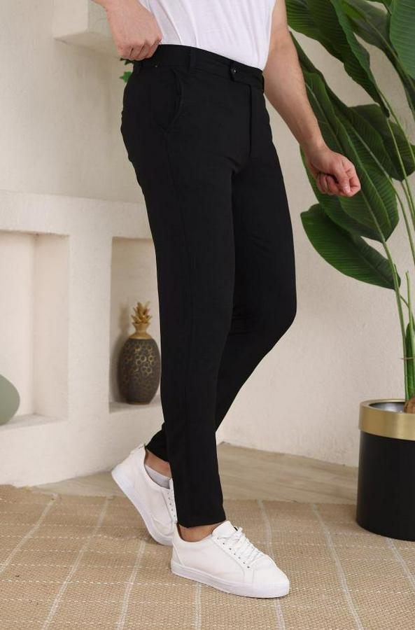 Slim Fit Likralı Bilek Boy Kumaş Pantolon