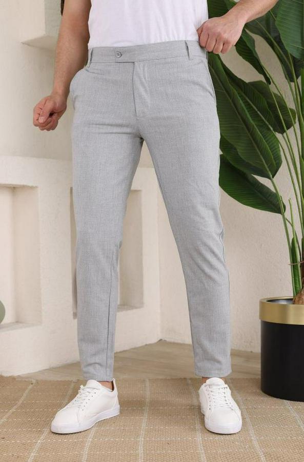 Slim Fit Likralı Bilek Boy Kumaş Pantolon