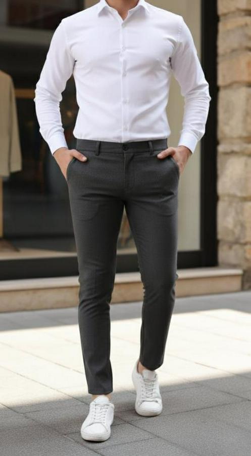 Slim Fit Likralı Gabardin Pantolon