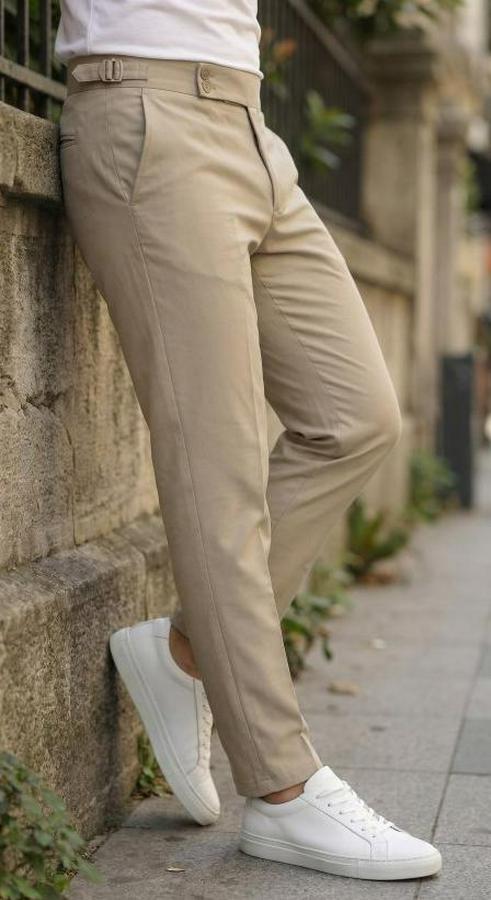 Toka Detaylı Oldmoney Kumaş Pantolon