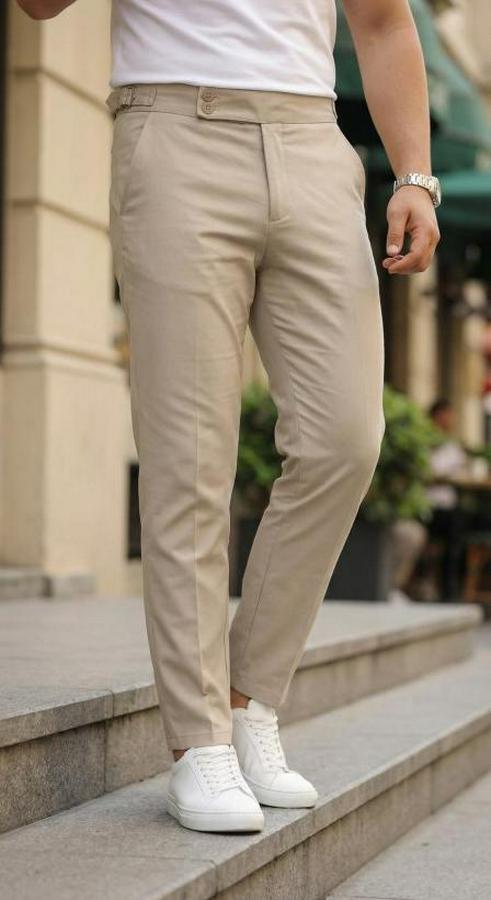 Toka Detaylı Oldmoney Kumaş Pantolon