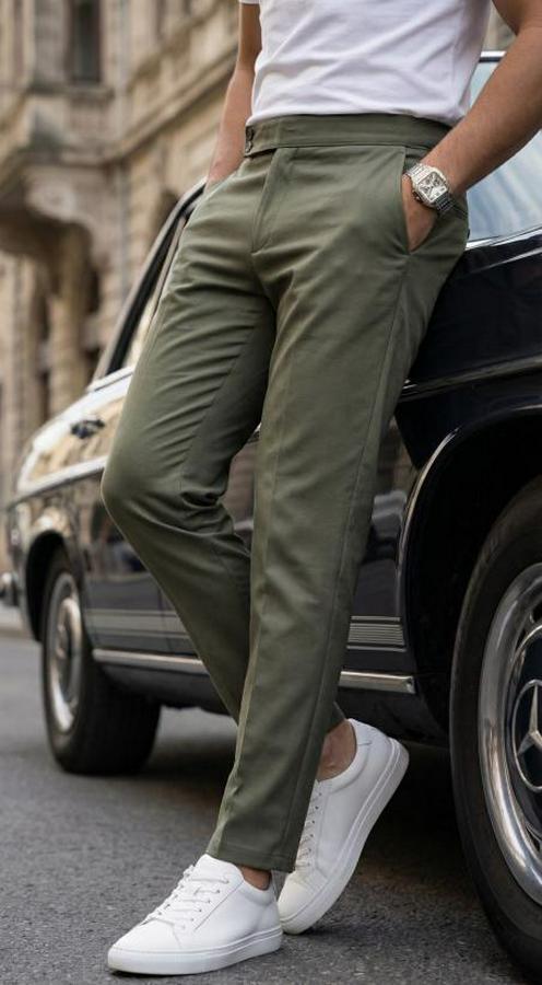 Toka Detaylı Oldmoney Kumaş Pantolon