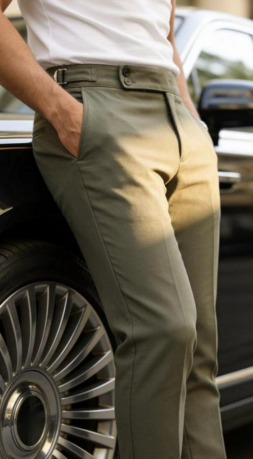 Toka Detaylı Oldmoney Kumaş Pantolon