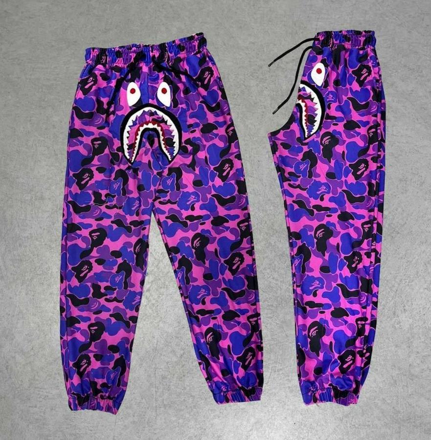 Iki Iplik Mevsimlik Bape Nakişli Eşofman Pantolon