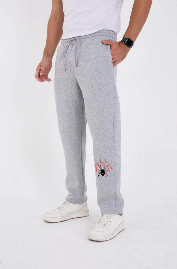 Oversize Üç Iplik Baskılı Eşofman Pantolon