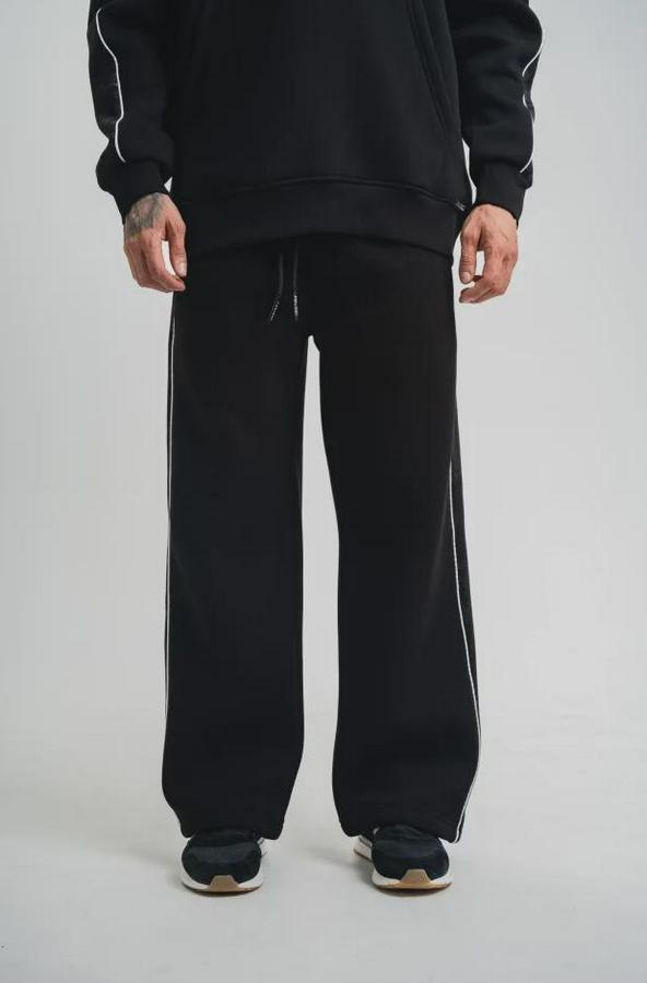 Üç Iplik Içi Pamuklu Ara Biyeli Baskılı Baggy Eşofman Pantolon