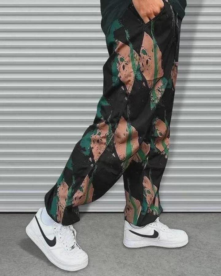 Unisex Beli Lastikli Cepli Paraşüt Pantolon