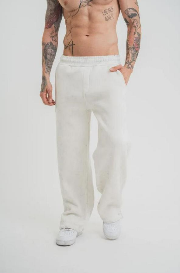 Yırtmaç Detaylı Boru Paça Baggy Eşofman Pantolon