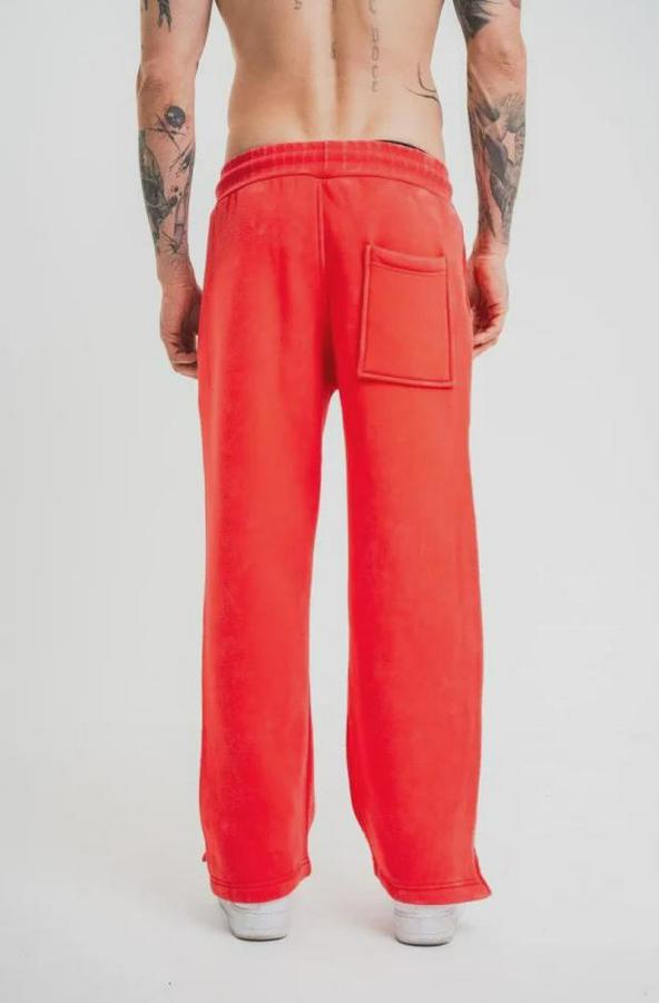 Yırtmaç Detaylı Boru Paça Baggy Eşofman Pantolon