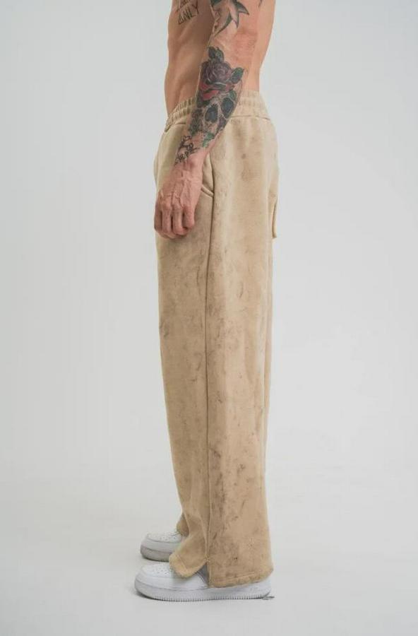 Yırtmaç Detaylı Boru Paça Baggy Eşofman Pantolon