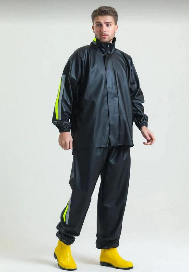 Premium Motorcu Kurye Yağmurluk Takım Su Geçirmez Pvc Kumaş Reflektörlü Tübitak Onaylı