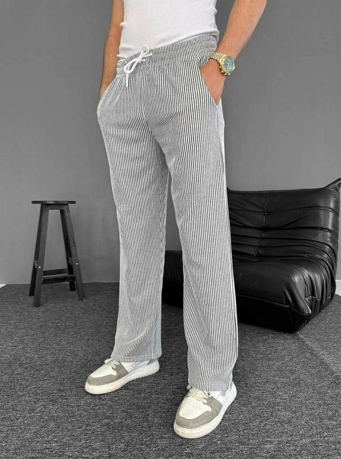 Su Yolu Çizgili Cepli Pantalon
