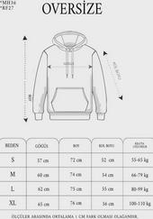 Double Oversize Kapşonlu Nakışlı Sweatshirt