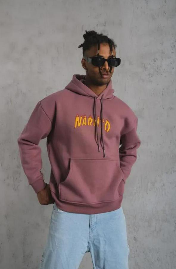 Iplik Pamuklu Kapüşonlu Baskılı Cepli Oversize Sweatshirt Hoodie