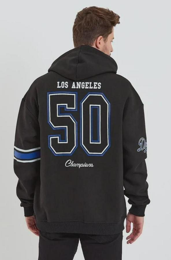 Baskılı Kapşonlu Üç Iplik Oversize Sweatshirt